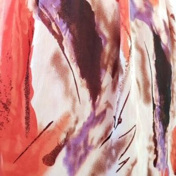 Love Stitch ~ Red Watercolor Cross-back Dress ~ Size Small - Picture 2 of 4